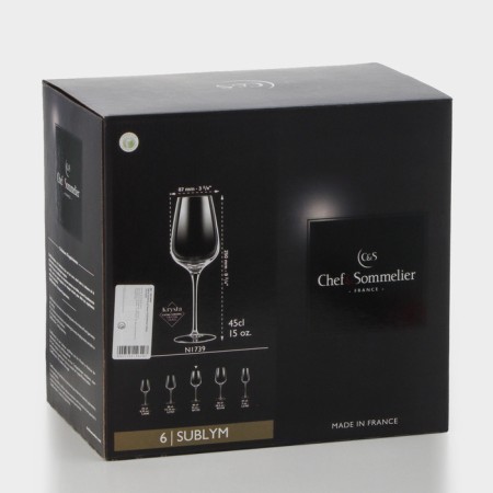 Set of glasses for the wine Sublym, 450 ml, crystal glass, 6 pcs-7