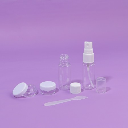 Storage set, 5 objects, transparent/white color-10