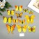 Magnet Plastic "Butterflies of yellow-orange" set 12 pcs