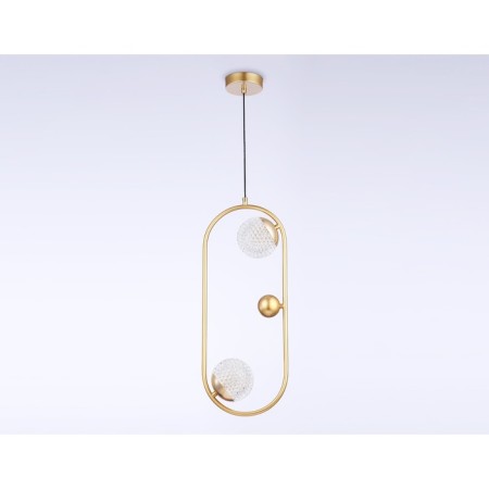 Suspended lamp with a replaceable lamp Ambrella Light, Crystal, Tr5431, 2XG9, Color Gold-2