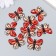 Decor for creativity plastic "Butterfly, red-pink wings" 2.5x3.2 cm