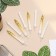 Candles for the cake "Spiral", 6 pcs, white and gradient gold with white