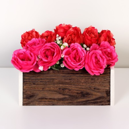 Kashpo floristic gray and white stain, 18 x 22 x 9 cm-2