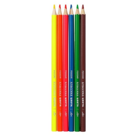 Pencils of colored 6 colors "Fantasy. Neon", hexagonal-1