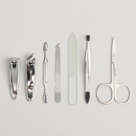 Manicure set, 7 items, in case, red color-1