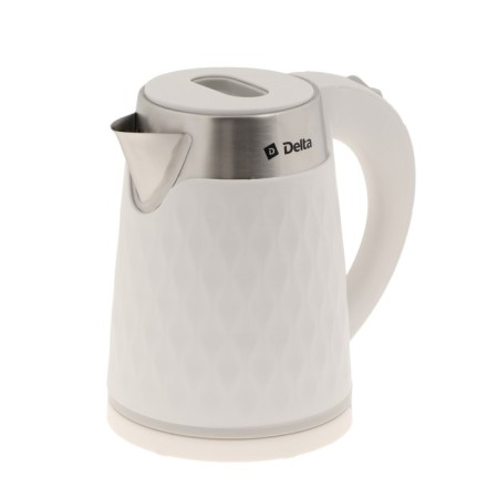 Electric kettle Delta DL-1111, plastic, 1.7 l, 1500 watts, white