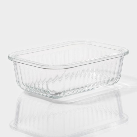 Container of heat -resistant glass of Dante's share, rectangular, 370 ml, 14.5 × 10.5 × 5.5 cm-3