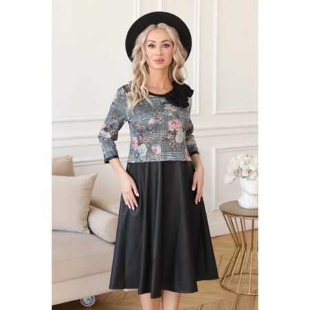 Women's dress, size 42, black color-7
