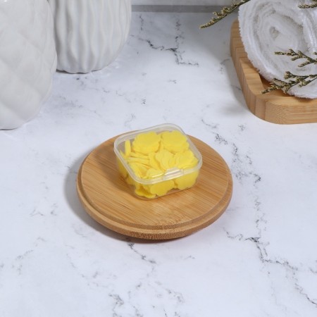Leaf soap in the layer case 4.5*4.5*2cm (lemon) yellow bag from-3