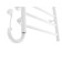 Electric towel Domoterm 109-6, 500x800 mm, left, white matte