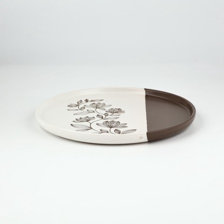 Cermic "Flower Polyana" plate, 21.7 cm-2