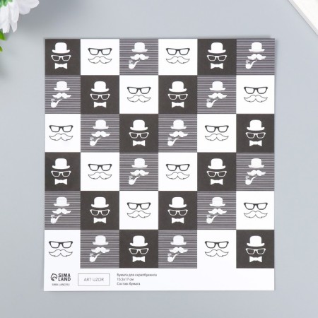 Scrapbooking paper bilateral "charisma and style" density 180 g 15.5x17 cm-2