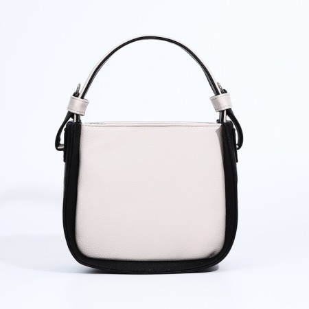 TEXTURA bag on the zipper, small size, beige color