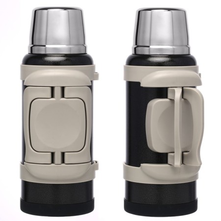 Thermos, 3.2 l, Volume "Master K", with two circles and a strainer, retains heat 72 hours, black-2