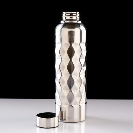 Water bottle, 1 l, 24 x 7 cm, chrome-1