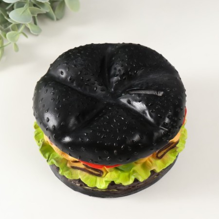 Piggy bank "Black Burger" height 7.5 cm, D-13 cm-5