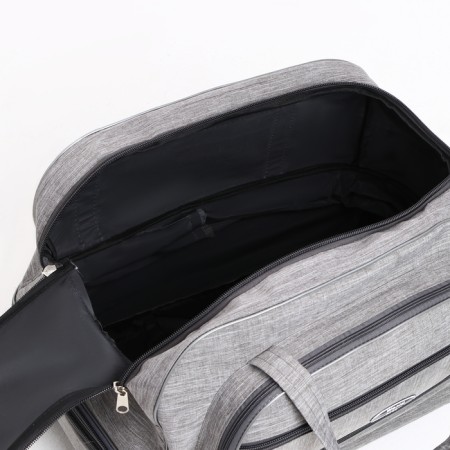 Road bag on wheels, a lightning department, with an increase, an outer pocket, the color is gray-5
