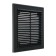 Ventilation grate "Vento" 2121VR, 210x210 mm, with a grid, detachable, graphite