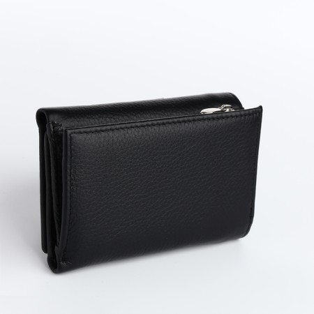 Women's wallet on a magnet, black color-1
