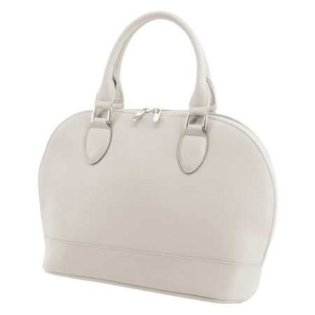 Bag women, genuine leather, white 33x12x27 cm