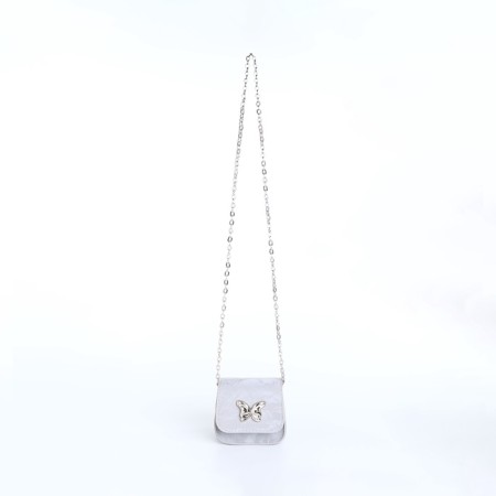 Female bag on a magnet, silver color