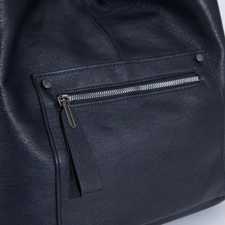 Lurch bag with lightning, 2 external pockets, blue color-3