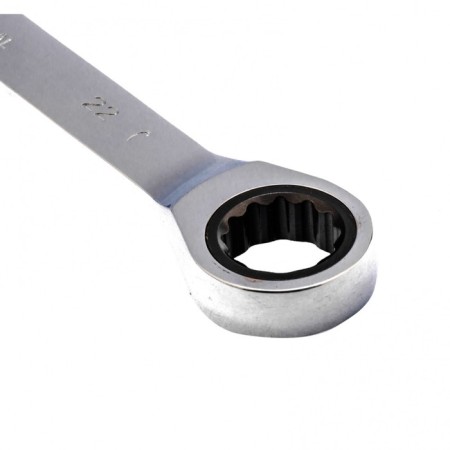 Combined rattling key Matrix 14814, CRV, mirror chromium, 22 mm-2