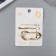 Invisibility for hair "Milagros" (set of 3 pcs) oval wave, 6 cm, gold