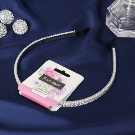 Hair rim "lira" 0.5 cm, white-1