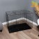 A cell with a hatch for dogs and cats, 100 x 60 x 70 cm, black