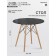 DT-957 table, diameter 80 cm, black