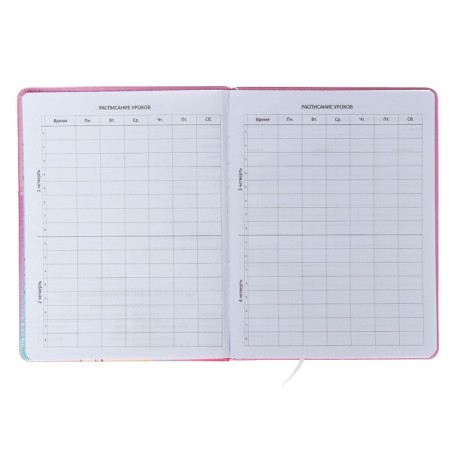 Universal diary for grade 1-11 Manga Girl, integral cover, artificial leather, silkography, lies, 80 g/m2-4