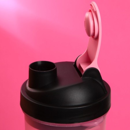 Sports shaker “I can not drink”, black pink, with a bowl under protein, 500 ml-6