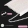Rhinestones on threads, with holography, 4 mm, 9 ± 1 m, white color