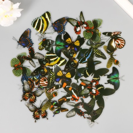 Stickers PVC "Retro butterflies" set 40 pcs 8x7 cm