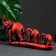 Figure "Elephants" Red, 30x14x6cm