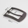 A belt buckle, 6.3 × 5.5 cm, 40 mm, black nickel color