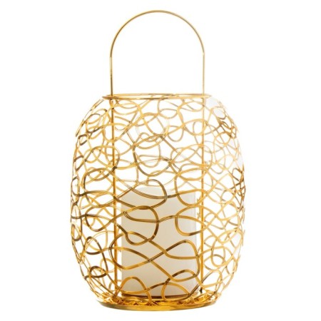 Nightlight "lantern" LED from batteries 2HAAA gold 16x16x20 cm Risalux-6