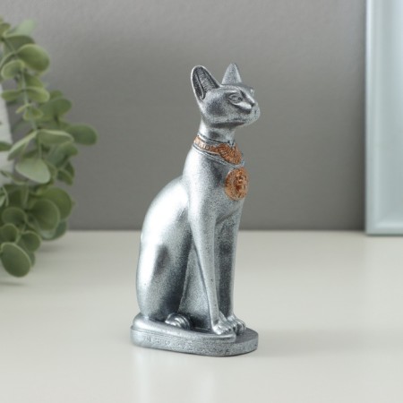 Figure "Goddess Bastet" silver, 12cm-2