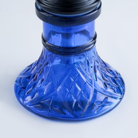Hookah "Taishet", small, mine flat ornament, 27 cm, d bowl-5 cm, blue-2