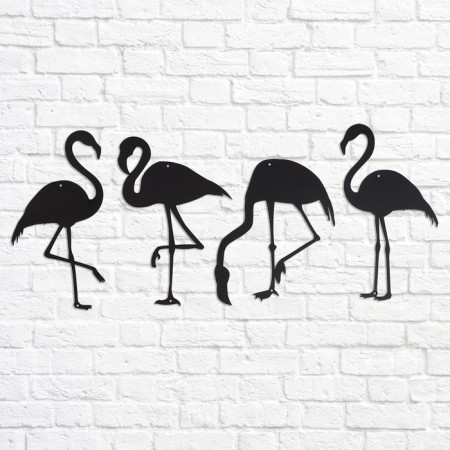 Set of panels "flamingo" 20x38.5cm, black