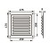 Ventilation grate Zein Lux RM1717C, 175 x 175 mm, with a grid, metal, gray