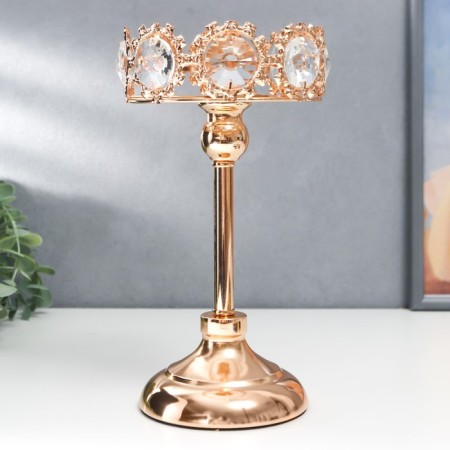 Summary Metal for 1 candle "Crystals - Tiara" gold 25x12x12 cm-1
