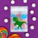 BOPP package with sticky tape, "dinosaur", 7*7+3cm