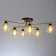 Ceiling chandelier Arte Lamp Manchester A7045PL-6BK, E14, 6x40 W, 68x68x26 cm, black, copper
