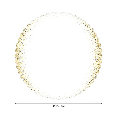 Golden dust tablecloth, round, Saten, d = 150 cm-1
