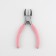 Plafers with nylon nozzles, for needlework, 14 × 6.5 cm, silver/pink color
