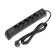 Network filter 5 nests, 3m, 3x1.5mm², with auto -wiring, 2 USB, black Kranz