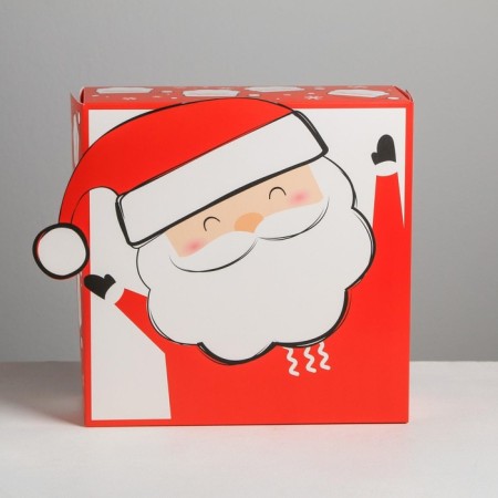 Folding box "Santa Claus", 25 x 25 x 10 cm, new year-5
