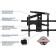 Kromax DIX-20 Black 22 "-65" Max. 45kg, wall-moving rotary and moving 10047